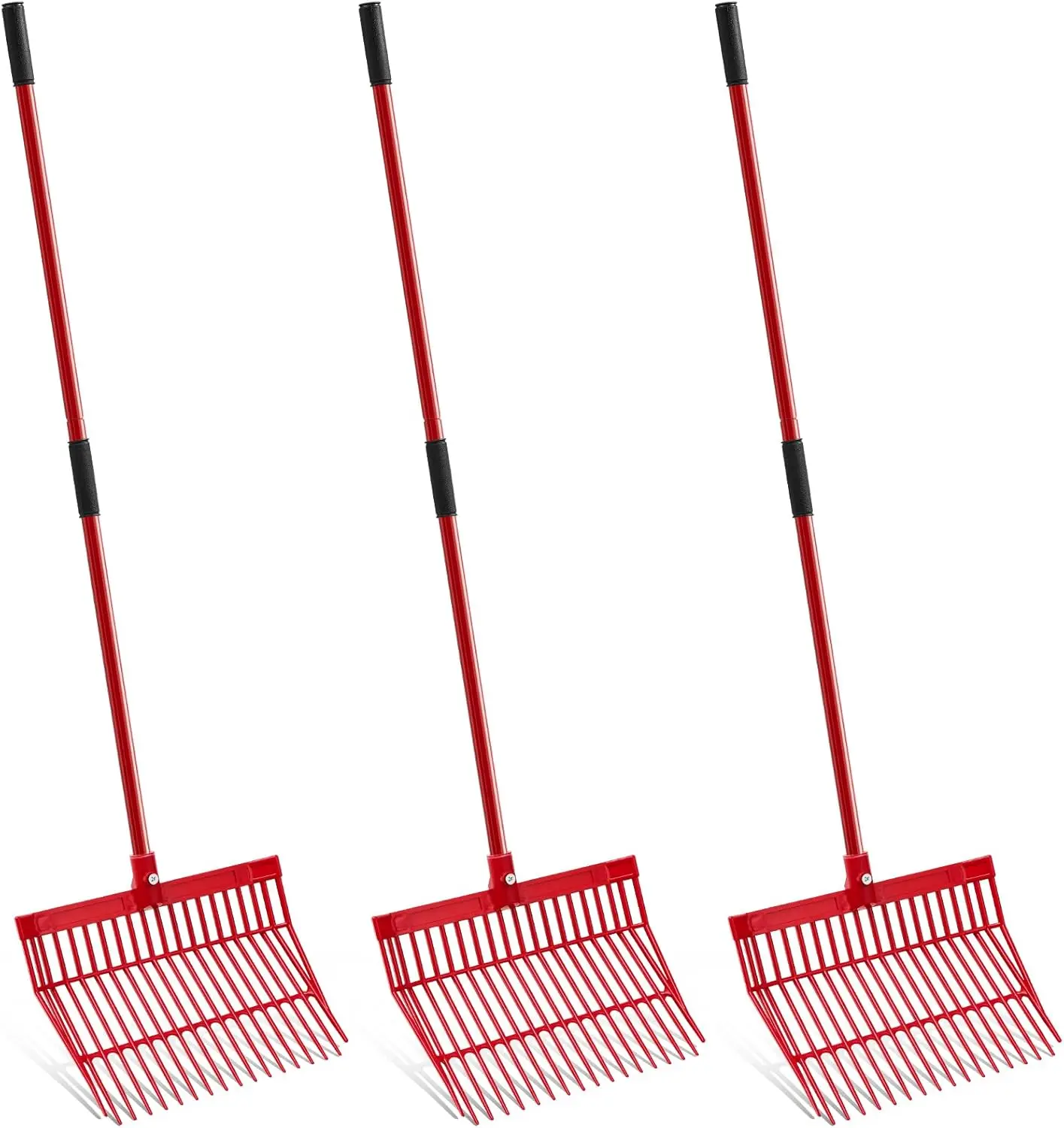 3 Pack Manure Fork with Long Metal Handle, Heavy Duty Pitch Fork for Gardening Horse Stall Stable Hay Cleaning Farm Work
3 Pack Manure Fork with Long Metal Handle, Heavy Duty Pitch Fork for Gardening Horse Stall Stable Hay Cleaning Farm Work