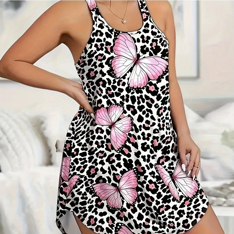 2025 New Women's Plus Size Fashion Loose Casual Wide Shoulder Strap Butterfly Print U-neck Sleeveless Short Skirt Dress
2025 New Women's Plus Size Fashion Loose Casual Wide Shoulder Strap Butterfly Print U-neck Sleeveless Short Skirt Dress