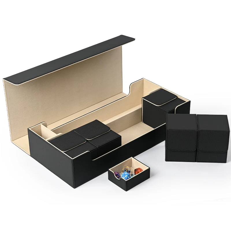 Card Storage Box TCG Deck Case With 5 Decks Card Box Holds Up To 1200+ Single Sleeved Cards For TCG Trading Cards
Card Storage Box TCG Deck Case With 5 Decks Card Box Holds Up To 1200+ Single Sleeved Cards For TCG Trading Cards