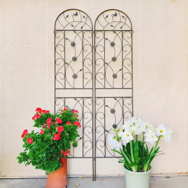 2 Pack Metal Garden Trellis 86.7" x 19.7" Rustproof Trellis for Climbing Plants Outdoor Flower Support Brown
2 Pack Metal Garden Trellis 86.7" x 19.7" Rustproof Trellis for Climbing Plants Outdoor Flower Support Brown