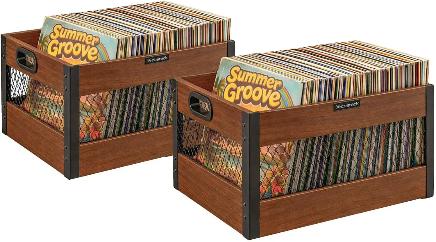 Vinyl Record Storage Crate, Wooden LP Organizer Holds 80 Records, 2-Pack Classic Cube for Albums
Vinyl Record Storage Crate, Wooden LP Organizer Holds 80 Records, 2-Pack Classic Cube for Albums