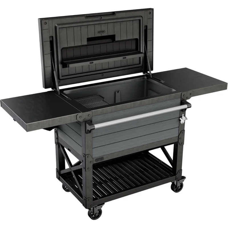 89.8 Qt Outdoor Patio Cooling Chest, Graphite Portable Chest Beverage Cart, Multi-functional Party Bar Table
89.8 Qt Outdoor Patio Cooling Chest, Graphite Portable Chest Beverage Cart, Multi-functional Party Bar Table