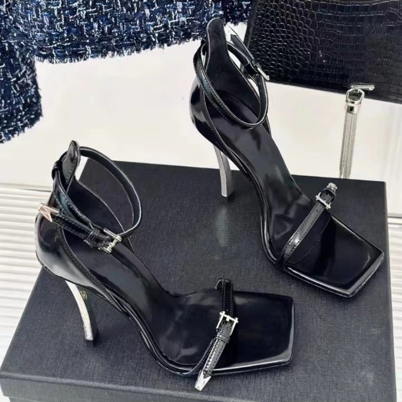 2025 summer new square toe open toe straight strap metal heel sexy sandals temperament straight buckle high heels
2025 summer new square toe open toe straight strap metal heel sexy sandals temperament straight buckle high heels