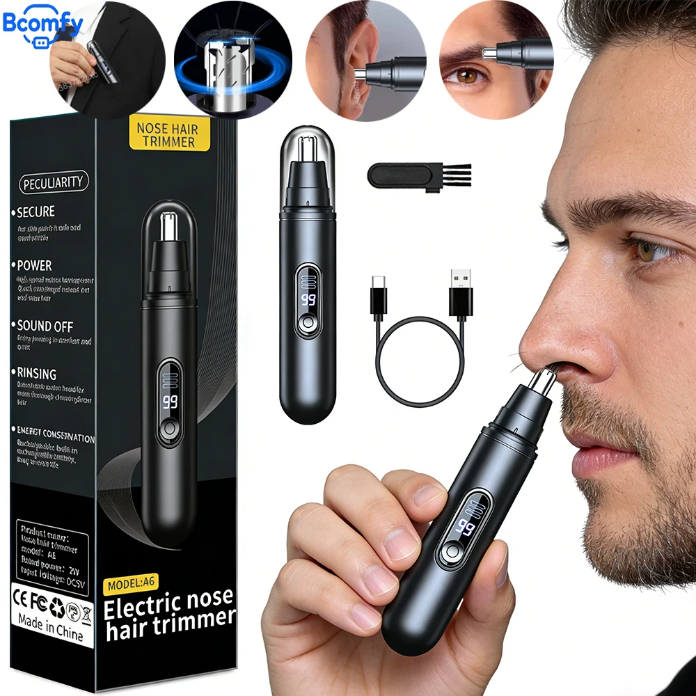 Electric Nose Hair Trimmer Portable Painless Clipper for Nose Ears Eyebrow Facial Hair Removal Waterproof Nose Hair Remover
Electric Nose Hair Trimmer Portable Painless Clipper for Nose Ears Eyebrow Facial Hair Removal Waterproof Nose Hair Remover