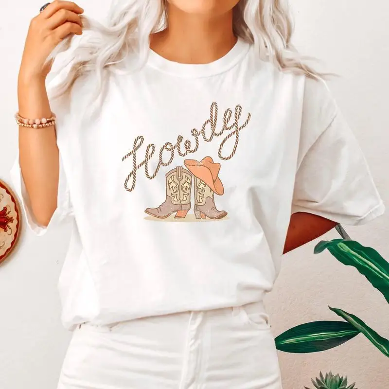Howdy, Cowboy Boots, Western, Country, Cowgirl, Tshirt, Women's Crew Neck, Crewneck
Howdy, Cowboy Boots, Western, Country, Cowgirl, Tshirt, Women's Crew Neck, Crewneck