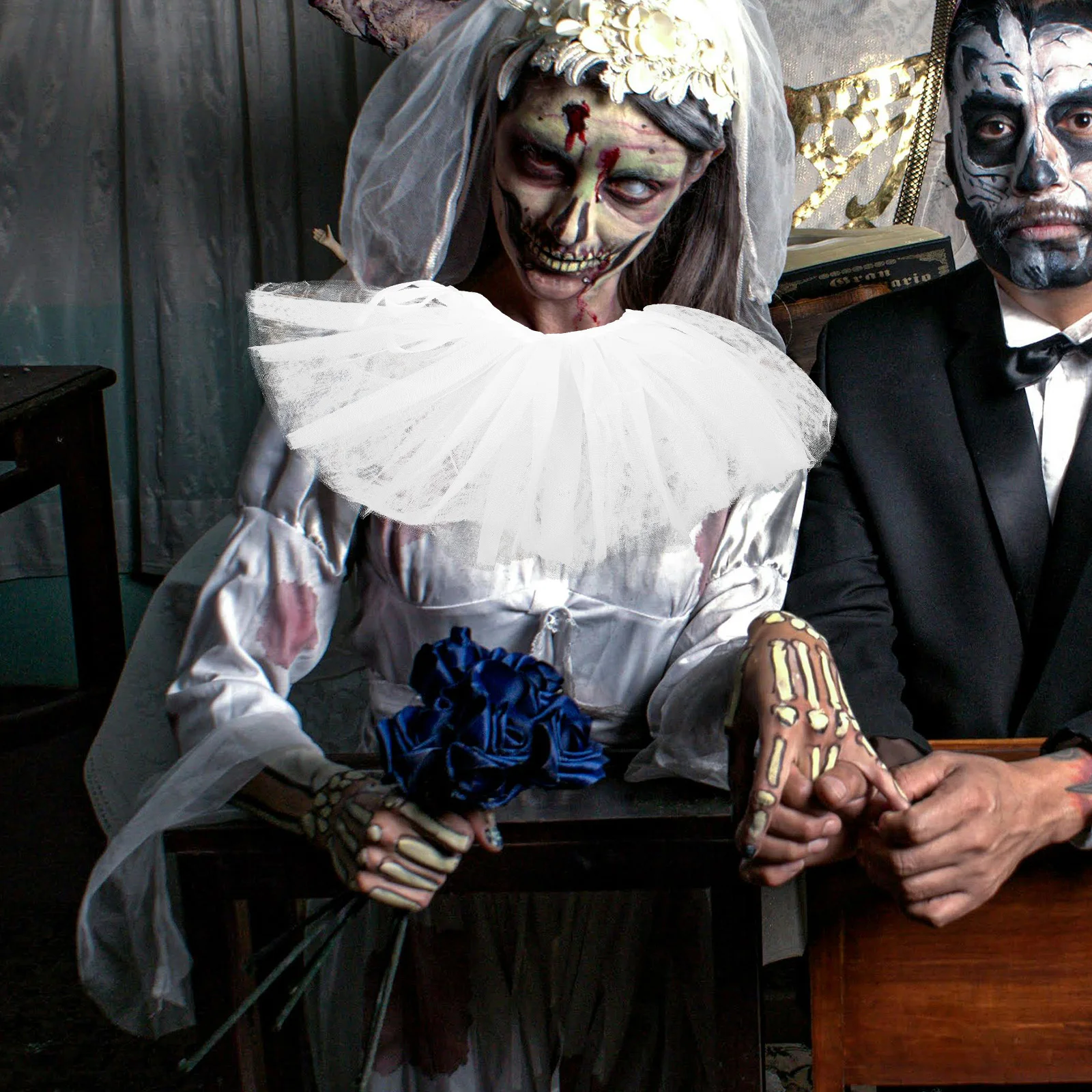 Layered Tulle Ruffle Neck Collar Vintage Victorian Fake Collar For Women Theatrical Performance Cosplay Accessory Mesh Ruff
Layered Tulle Ruffle Neck Collar Vintage Victorian Fake Collar For Women Theatrical Performance Cosplay Accessory Mesh Ruff