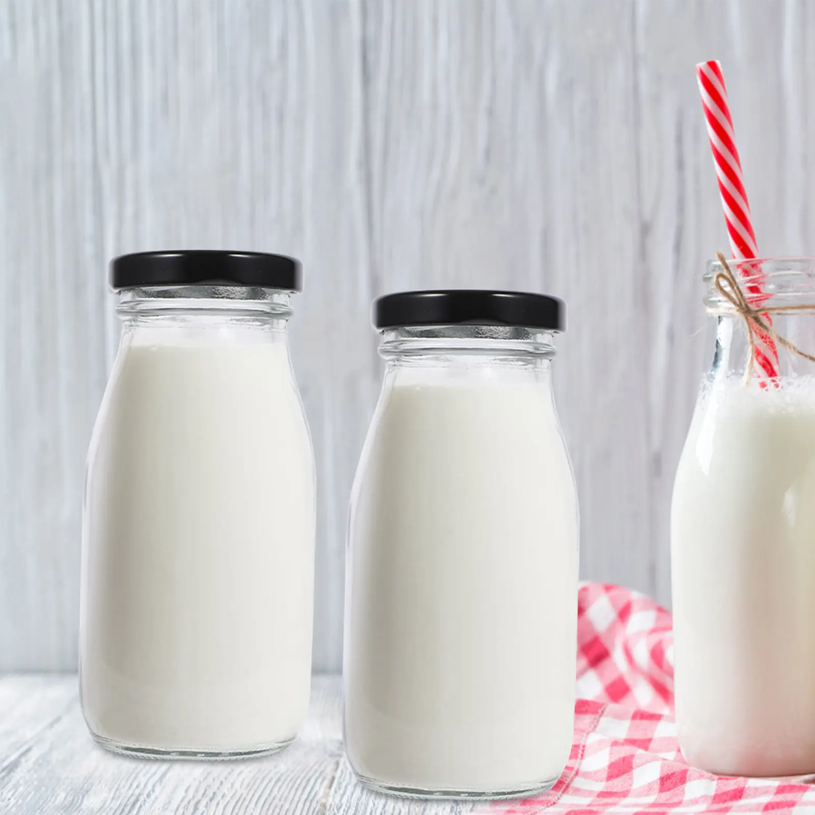 4Pcs Glass Milk Jugs 200Ml Lids Clear Reusable Beverage Bottles for Milk Storage Juice Water Yogurt College Office
4Pcs Glass Milk Jugs 200Ml Lids Clear Reusable Beverage Bottles for Milk Storage Juice Water Yogurt College Office