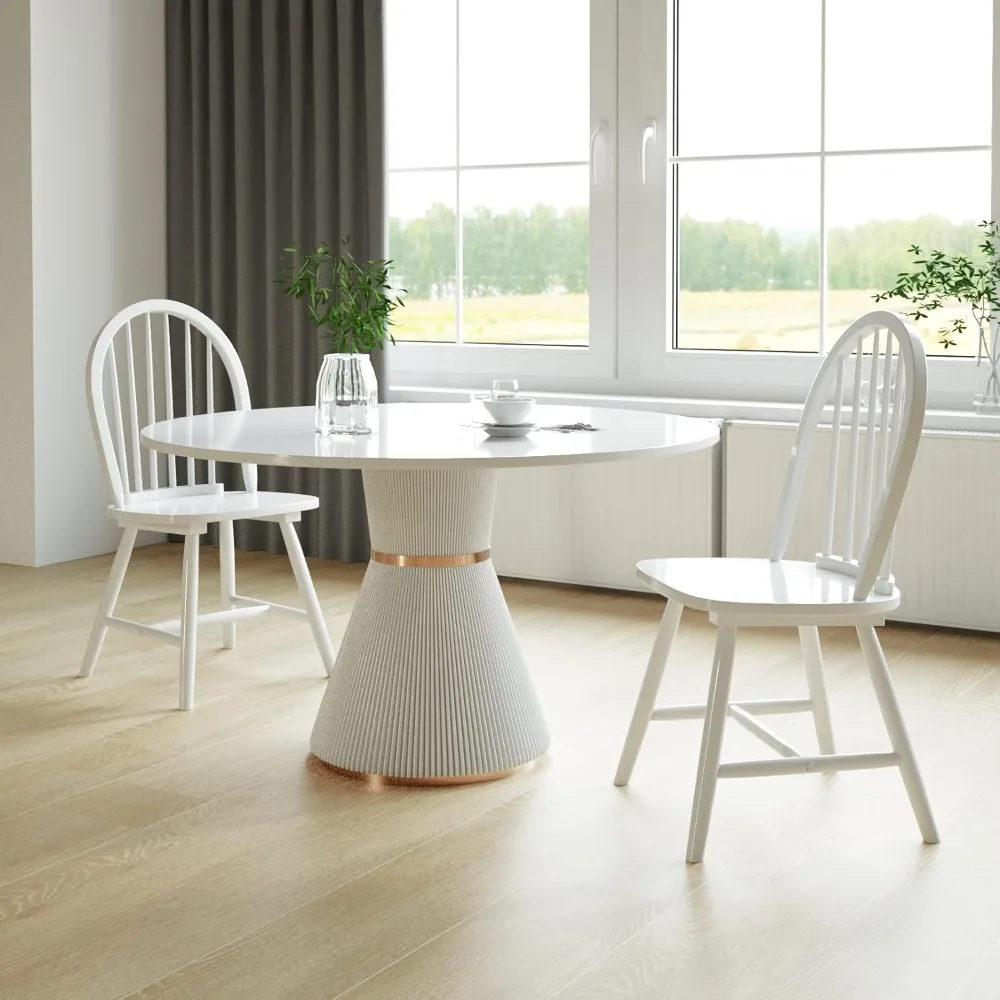 Wood Dining Chairs Set of 2, Windsor Chairs with Solid Wood Legs, High Spindle Back, H-Shaped Crossbars, Vintage Country
Wood Dining Chairs Set of 2, Windsor Chairs with Solid Wood Legs, High Spindle Back, H-Shaped Crossbars, Vintage Country