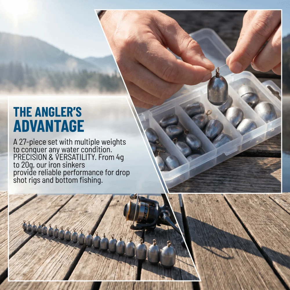 27PCS Portable Iron Fishing Weights Sinkers 4g 5g 7g 14g 20g Lightweight Fishing Weights Fishing Sinkers Catfish Fishing
27PCS Portable Iron Fishing Weights Sinkers 4g 5g 7g 14g 20g Lightweight Fishing Weights Fishing Sinkers Catfish Fishing