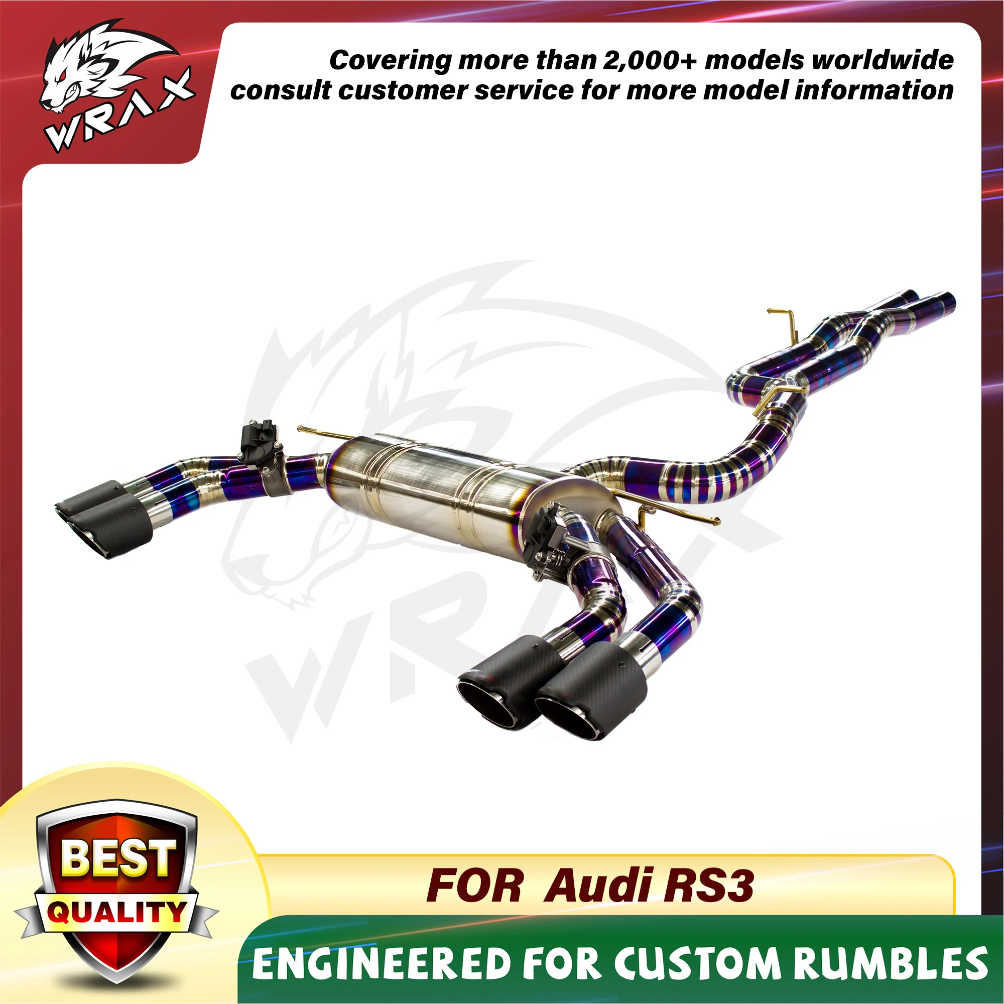 WRAX Titanium Exhaust For Audi RS3 Catback High Performance Exhaust System Tail Performance Muffler heat-resistant
WRAX Titanium Exhaust For Audi RS3 Catback High Performance Exhaust System Tail Performance Muffler heat-resistant