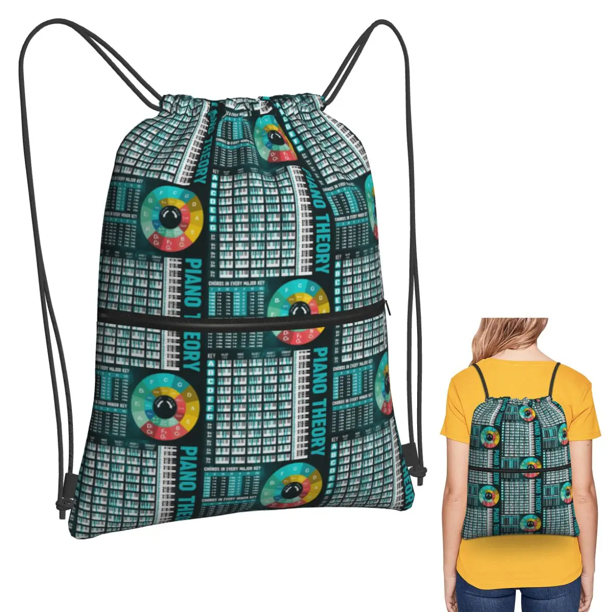Music Basic Guitar Chord Theory Chart Piano Backpacks Fashion Drawstring Bundle Pocket Sundries Bag Book Bags for Man Woman
Music Basic Guitar Chord Theory Chart Piano Backpacks Fashion Drawstring Bundle Pocket Sundries Bag Book Bags for Man Woman
