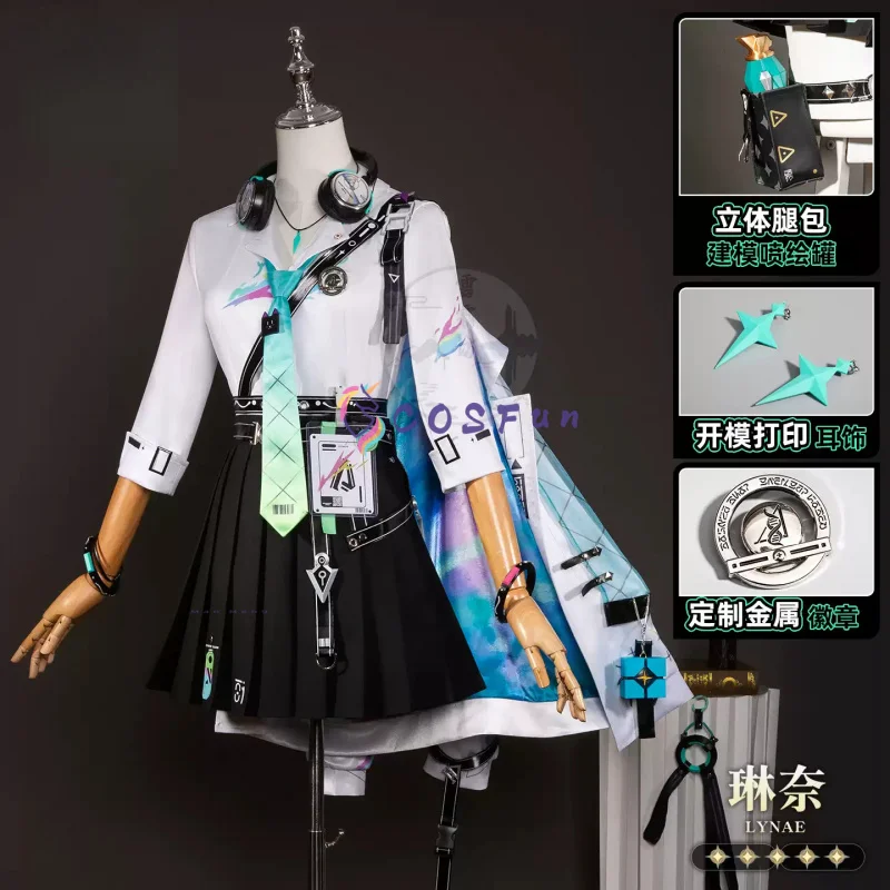 Wuthering Waves Lynae Cosplay Costume Full Set Uniform Role Play Halloween Carnival Party Outfit for Women COSFun
Wuthering Waves Lynae Cosplay Costume Full Set Uniform Role Play Halloween Carnival Party Outfit for Women COSFun