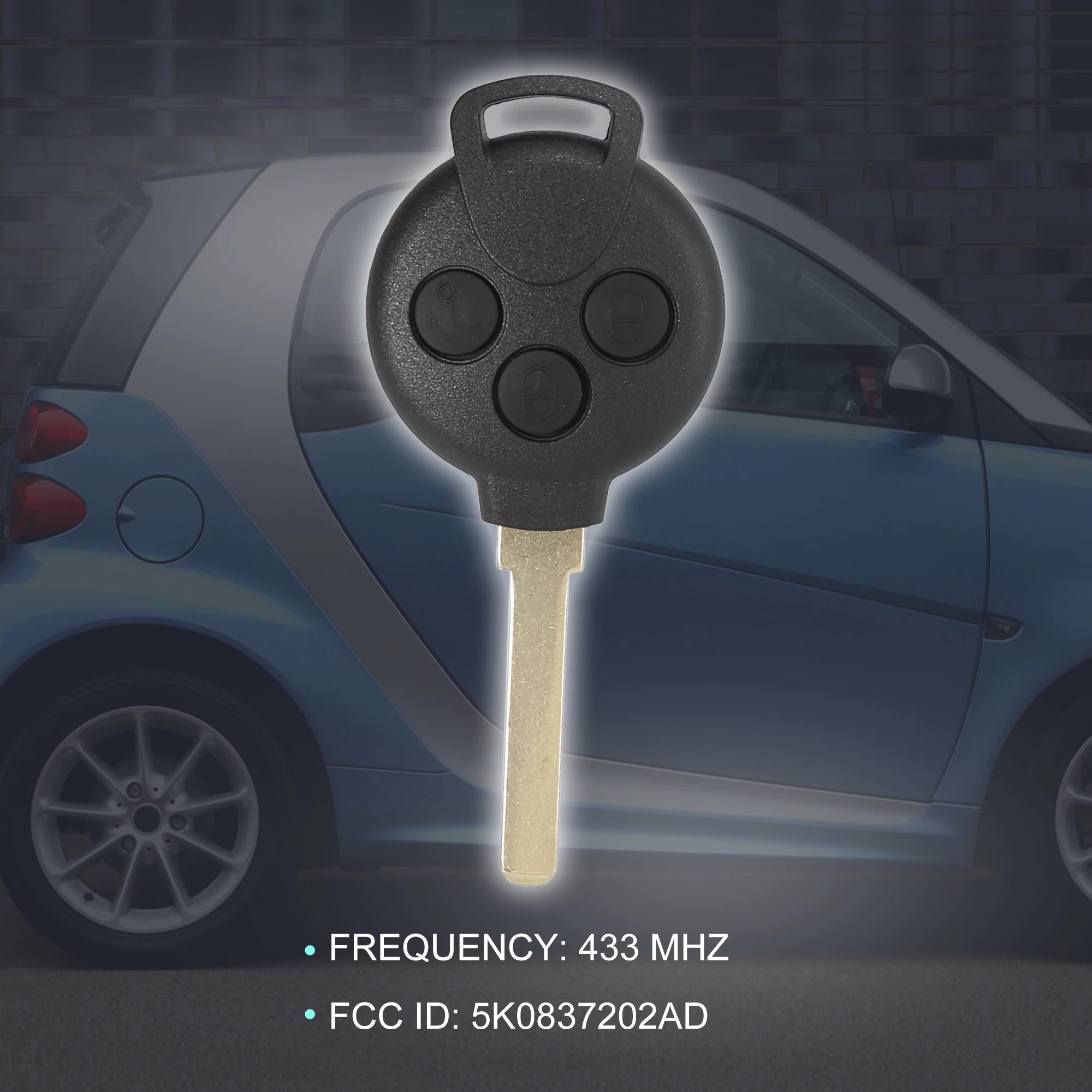 X Autohaux Replacement Keyless Entry Remote Car Key Fob 433MHz for Mercedes-Benz for Smart Fortwo 2007-2013
X Autohaux Replacement Keyless Entry Remote Car Key Fob 433MHz for Mercedes-Benz for Smart Fortwo 2007-2013