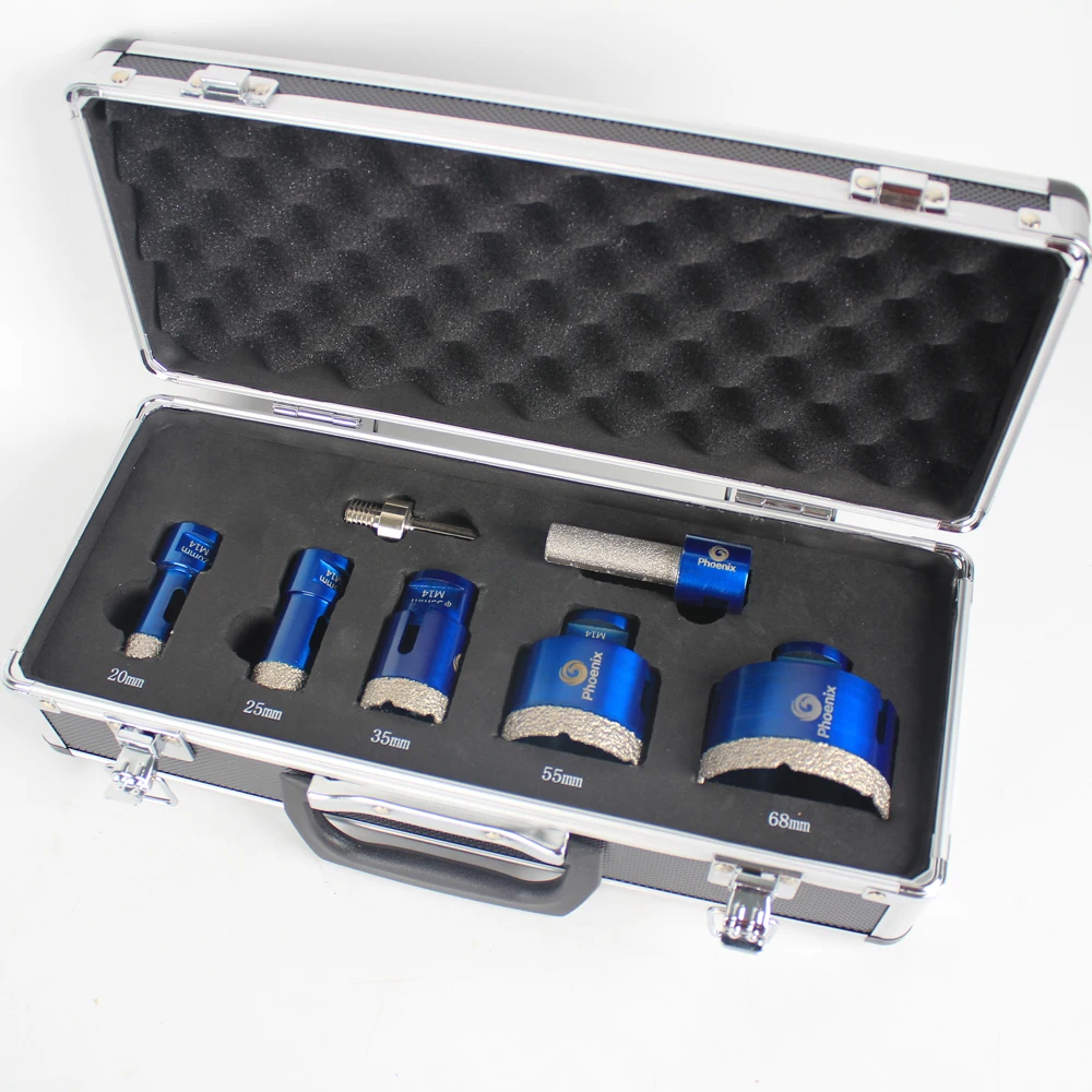 Diamond Hole Saw Bits Drill Bit Kits with Aluminum Box for Porcelain Tile Granite Stone Hole Saw Bits
Diamond Hole Saw Bits Drill Bit Kits with Aluminum Box for Porcelain Tile Granite Stone Hole Saw Bits