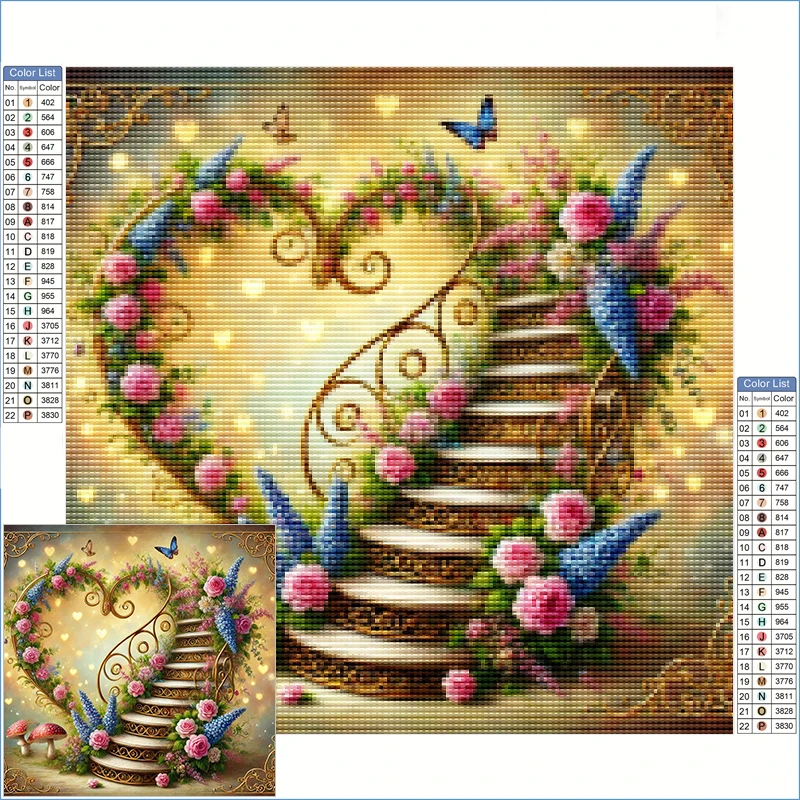 Diamond Painting Art Clearance Stairs To The Heart With Roses And Bluebells Cross Stitch Kit Home Decoration Pictures Wall Art
Diamond Painting Art Clearance Stairs To The Heart With Roses And Bluebells Cross Stitch Kit Home Decoration Pictures Wall Art