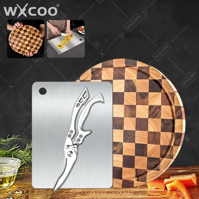 WXCOO Acaci Wood Double-sided Cutting Board Kitchen Food Grade Chopping Boards Set for Household Gadget Scissor Cutting Board
WXCOO Acaci Wood Double-sided Cutting Board Kitchen Food Grade Chopping Boards Set for Household Gadget Scissor Cutting Board