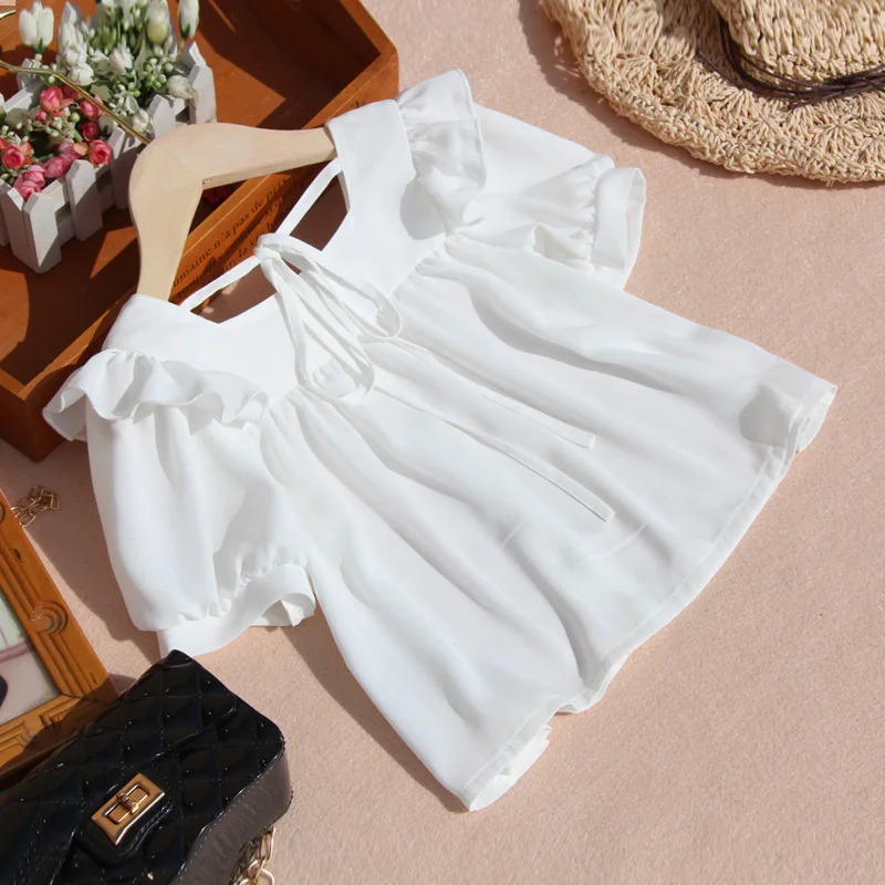 Summer White Shirts for Big Kids Fashion School Girls Chiffon Blouses Teenage Red Color Puff Sleeve Tops Baby Kids Clothing New
Summer White Shirts for Big Kids Fashion School Girls Chiffon Blouses Teenage Red Color Puff Sleeve Tops Baby Kids Clothing New