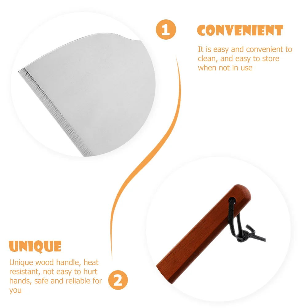 Wood H Spatula Stainless Steel Turner Kitchen Tool Cooking Utensil Heat Resistant Easy Clean Home Hotel Restaurant Baking
Wood H Spatula Stainless Steel Turner Kitchen Tool Cooking Utensil Heat Resistant Easy Clean Home Hotel Restaurant Baking