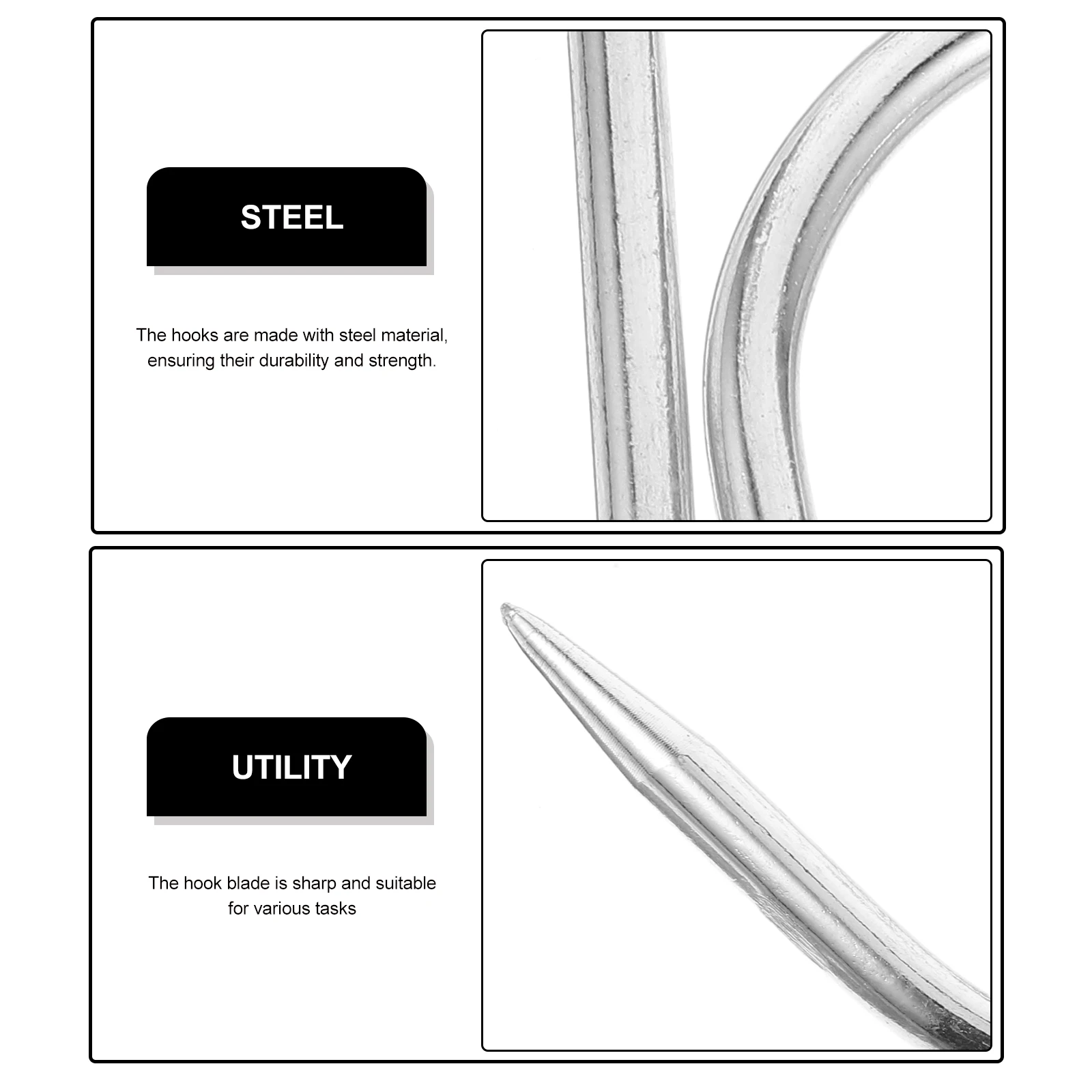 Alipis 6pcs BBQ Meat Hook Hanging Rack for Sausage Chicken Beef Bacon Dried Fish Cured Food Kitchen Organizer Tool
Alipis 6pcs BBQ Meat Hook Hanging Rack for Sausage Chicken Beef Bacon Dried Fish Cured Food Kitchen Organizer Tool