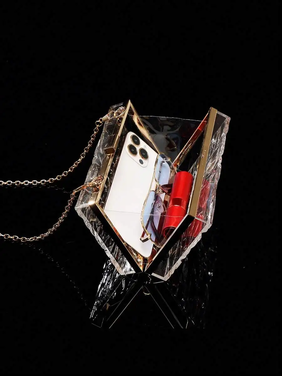 Womens Acrylic Transparent Clutch Bag With Chain For Evening Party Wedding Prom
Womens Acrylic Transparent Clutch Bag With Chain For Evening Party Wedding Prom
