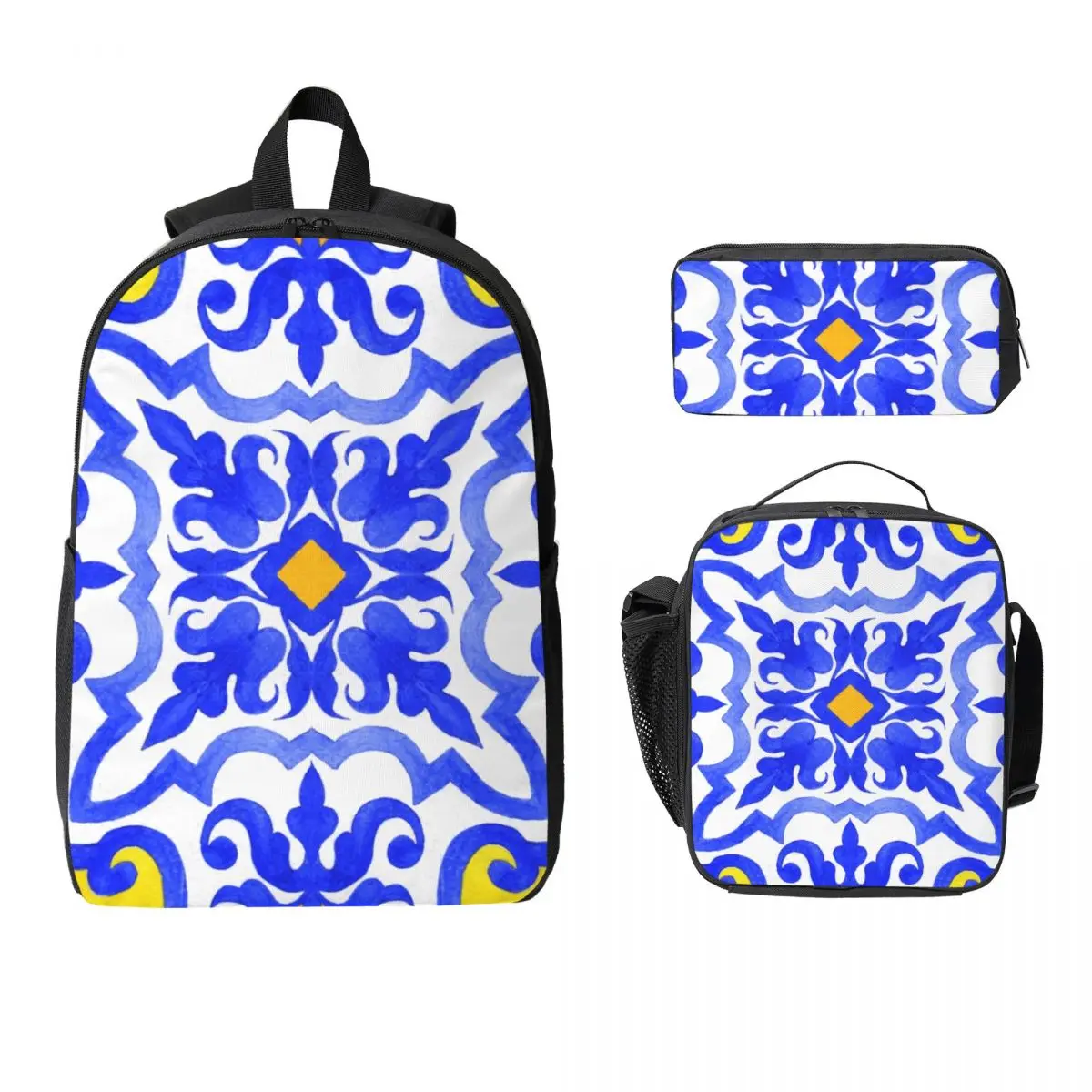 Portuguese Azulejo Tiles Backpack Student Boy Girl BookBag School Bag Computer Shoulder Bags 3ps Insulated Lunch Bag Pencil Case
Portuguese Azulejo Tiles Backpack Student Boy Girl BookBag School Bag Computer Shoulder Bags 3ps Insulated Lunch Bag Pencil Case