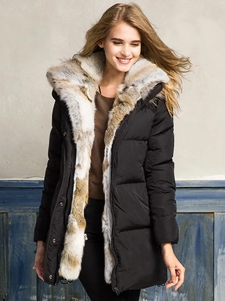 Women's Autumn Winter Slim Fit down Jaet Warm Hooded Coat Casual Long Outerwear with Button Fur Collar Zipper ket
Women's Autumn Winter Slim Fit down Jaet Warm Hooded Coat Casual Long Outerwear with Button Fur Collar Zipper ket