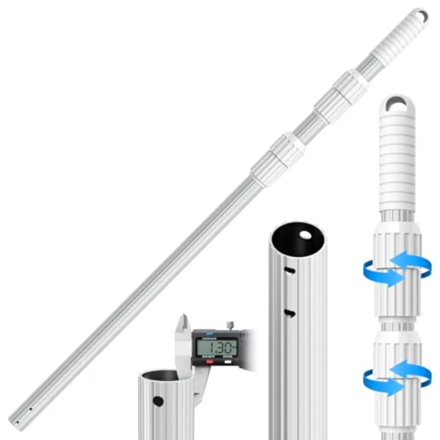 YEECHUN Professional Swimming Pool Pole Telescopic Heavy Duty Aluminum Adjustable Length 6.5 to Universal Pole for Skimmer Net
YEECHUN Professional Swimming Pool Pole Telescopic Heavy Duty Aluminum Adjustable Length 6.5 to Universal Pole for Skimmer Net