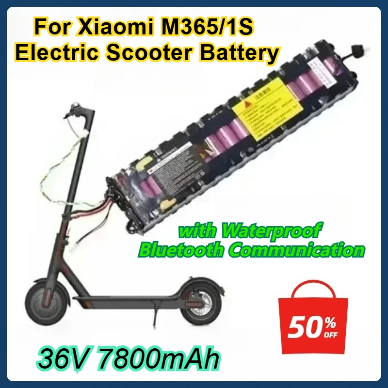 36V 7800mAh 18650 Battery Pack for Xiaomi M365/1S Electric Scooter Battery with Waterproof Bluetooth Communication
36V 7800mAh 18650 Battery Pack for Xiaomi M365/1S Electric Scooter Battery with Waterproof Bluetooth Communication