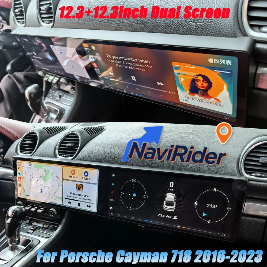 12,3 + 12,3-дюймовый двойной экран для Porsche Cayman 718 2016-2023, Android мультимедийный видеоплеер, GPS, автомобильное авторадио, Carplay, стерео Navi
12,3 + 12,3-дюймовый двойной экран для Porsche Cayman 718 2016-2023, Android мультимедийный видеоплеер, GPS, автомобильное авторадио, Carplay, стерео Navi