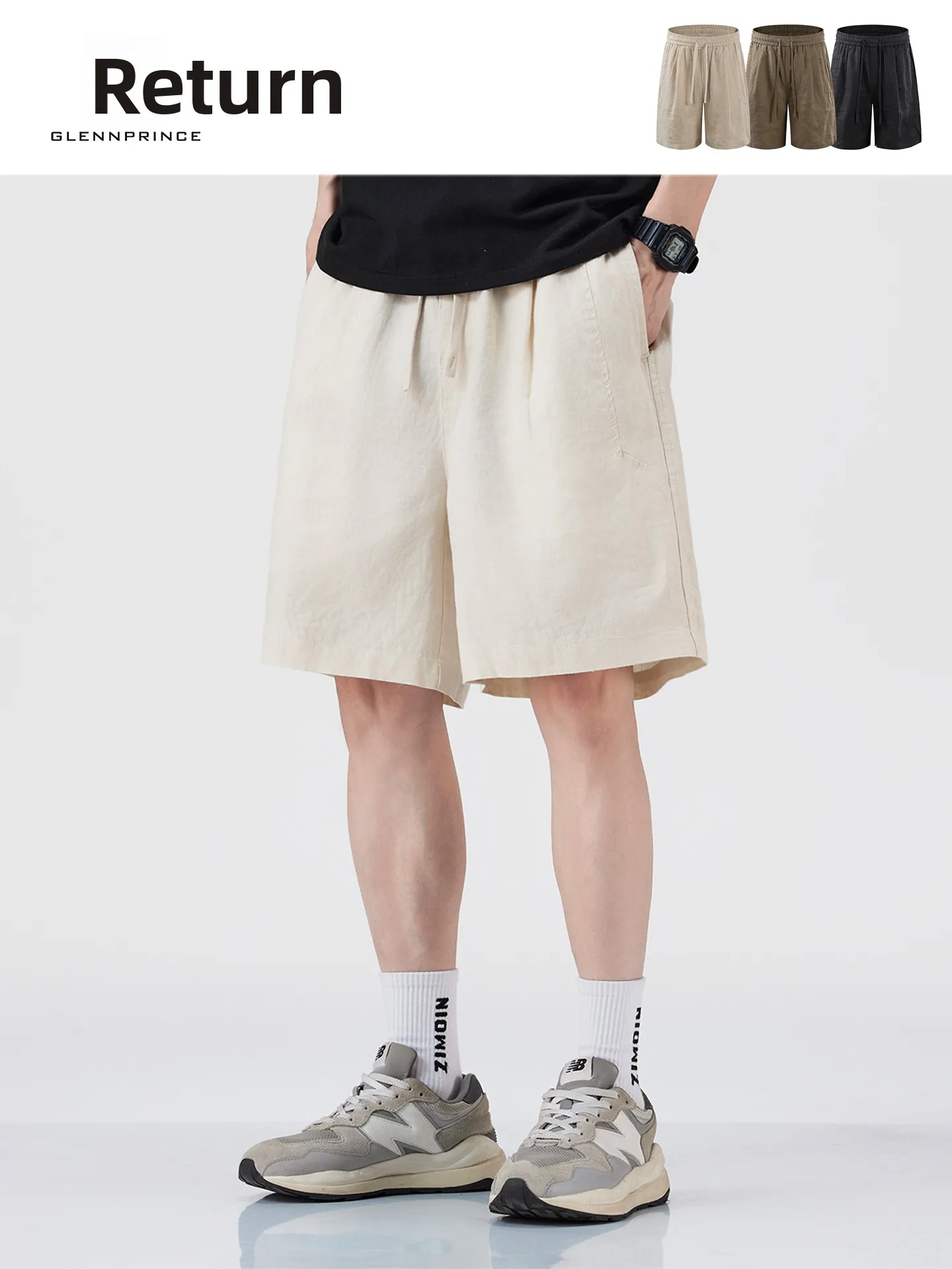 GPstudio American Minimalist Pure Linen Thin Breathable Shorts Men Summer Outdoor Casual Versatile Five-Quarter Mid-Pants
GPstudio American Minimalist Pure Linen Thin Breathable Shorts Men Summer Outdoor Casual Versatile Five-Quarter Mid-Pants