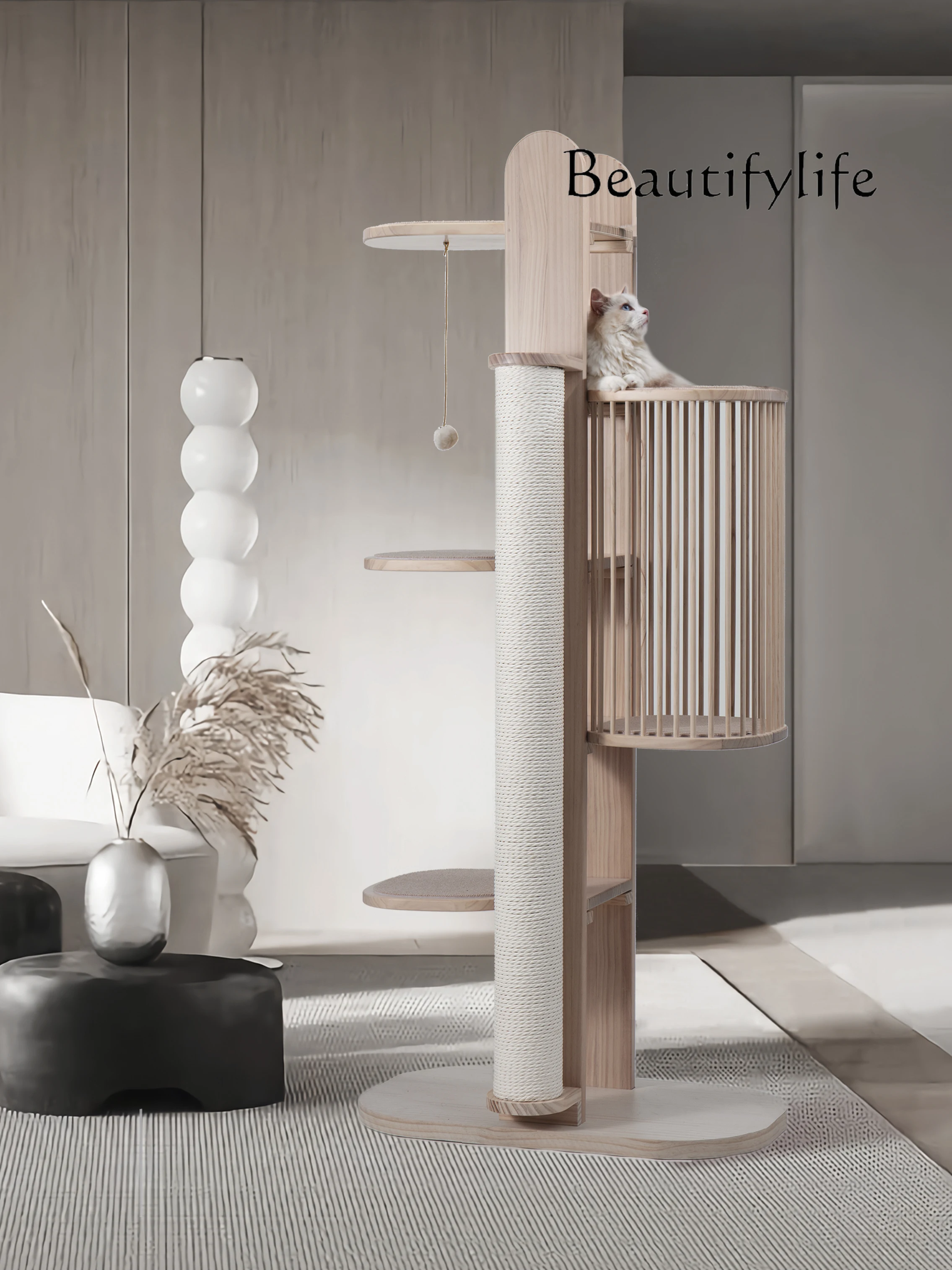 Solid wood cat climbing frame cat nest cat tree integrated large luxury Japanese simple acrylic jumping platform
Solid wood cat climbing frame cat nest cat tree integrated large luxury Japanese simple acrylic jumping platform