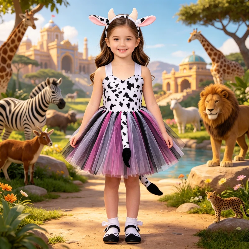 Halloween Animal Cosplay Costume for Forest Theme Cows Tiger Giraffe Leopard Zebra Tutu Dresses Performance Dance Sets
Halloween Animal Cosplay Costume for Forest Theme Cows Tiger Giraffe Leopard Zebra Tutu Dresses Performance Dance Sets