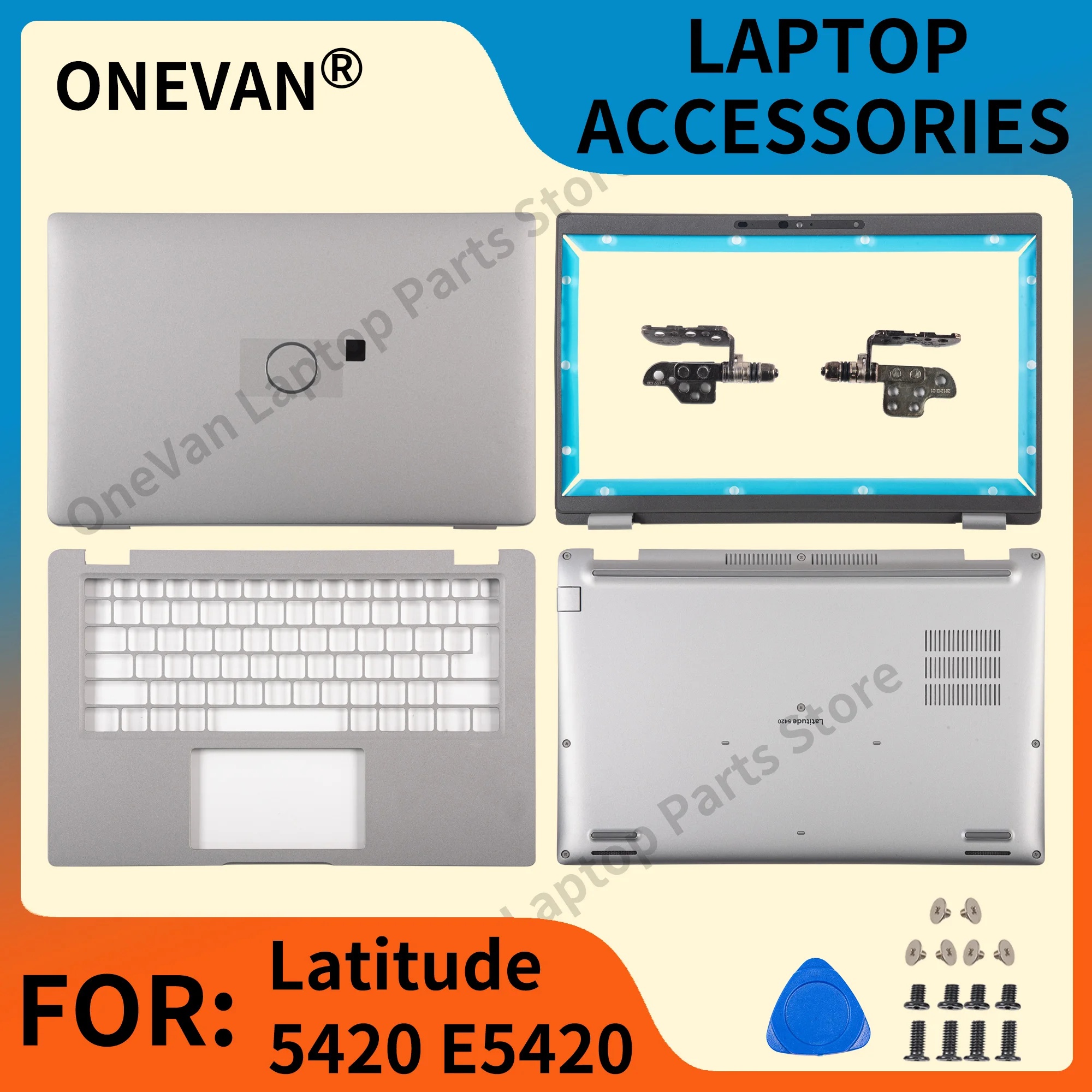 New Laptop Cover For Dell Latitude 5420 E5420 Parts Lid Case 14 Inch LCD Back Front Bezel Palmrest Bottom Shell Silver Hinges
New Laptop Cover For Dell Latitude 5420 E5420 Parts Lid Case 14 Inch LCD Back Front Bezel Palmrest Bottom Shell Silver Hinges