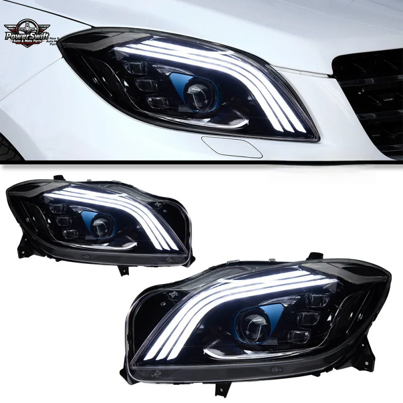 Suitable for 12-15 Mercedes-Benz ML Headlight Assembly W166 Modified Maybach Style Daytime Running Flowing Lights LED Lig
Suitable for 12-15 Mercedes-Benz ML Headlight Assembly W166 Modified Maybach Style Daytime Running Flowing Lights LED Lig