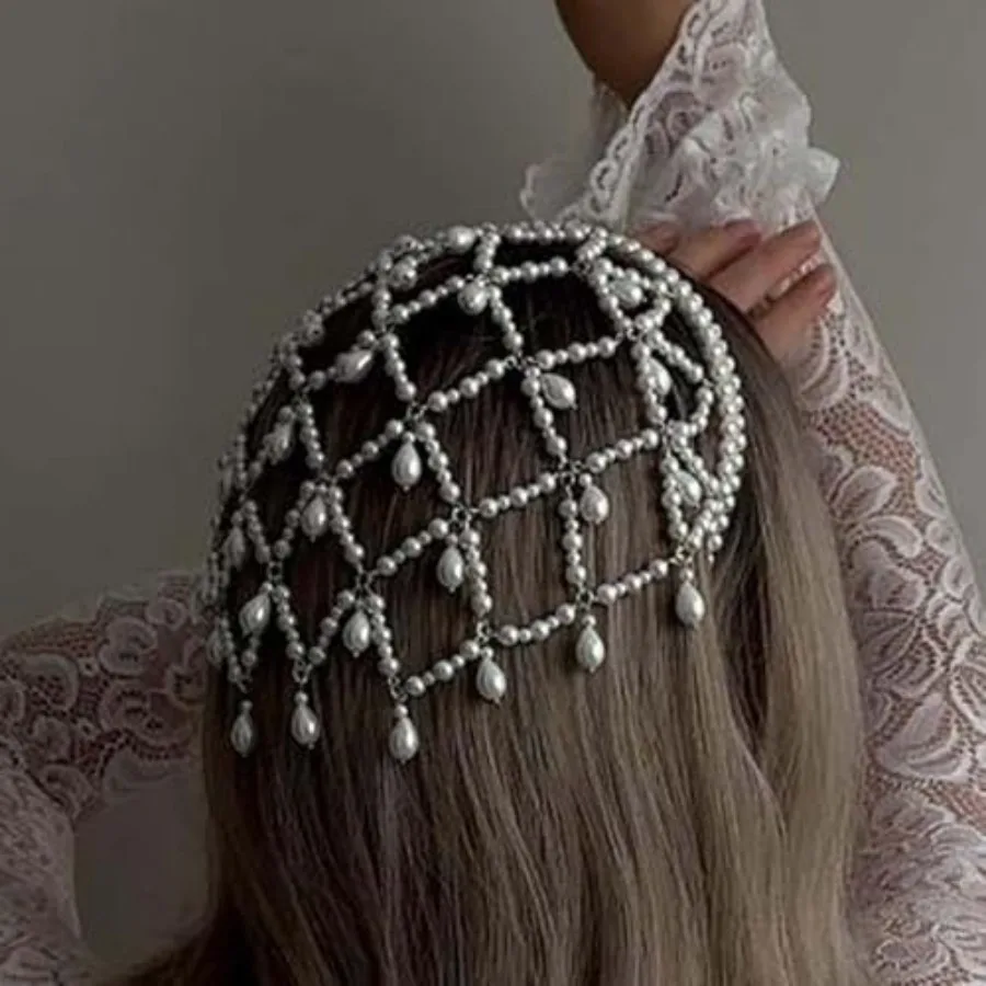 Hair Accessories - Pearl Fairy Headpiece for Women Flapper Renaissance 1920s Pearl Hair Accessories for Women Head Chain Pearls
Hair Accessories - Pearl Fairy Headpiece for Women Flapper Renaissance 1920s Pearl Hair Accessories for Women Head Chain Pearls