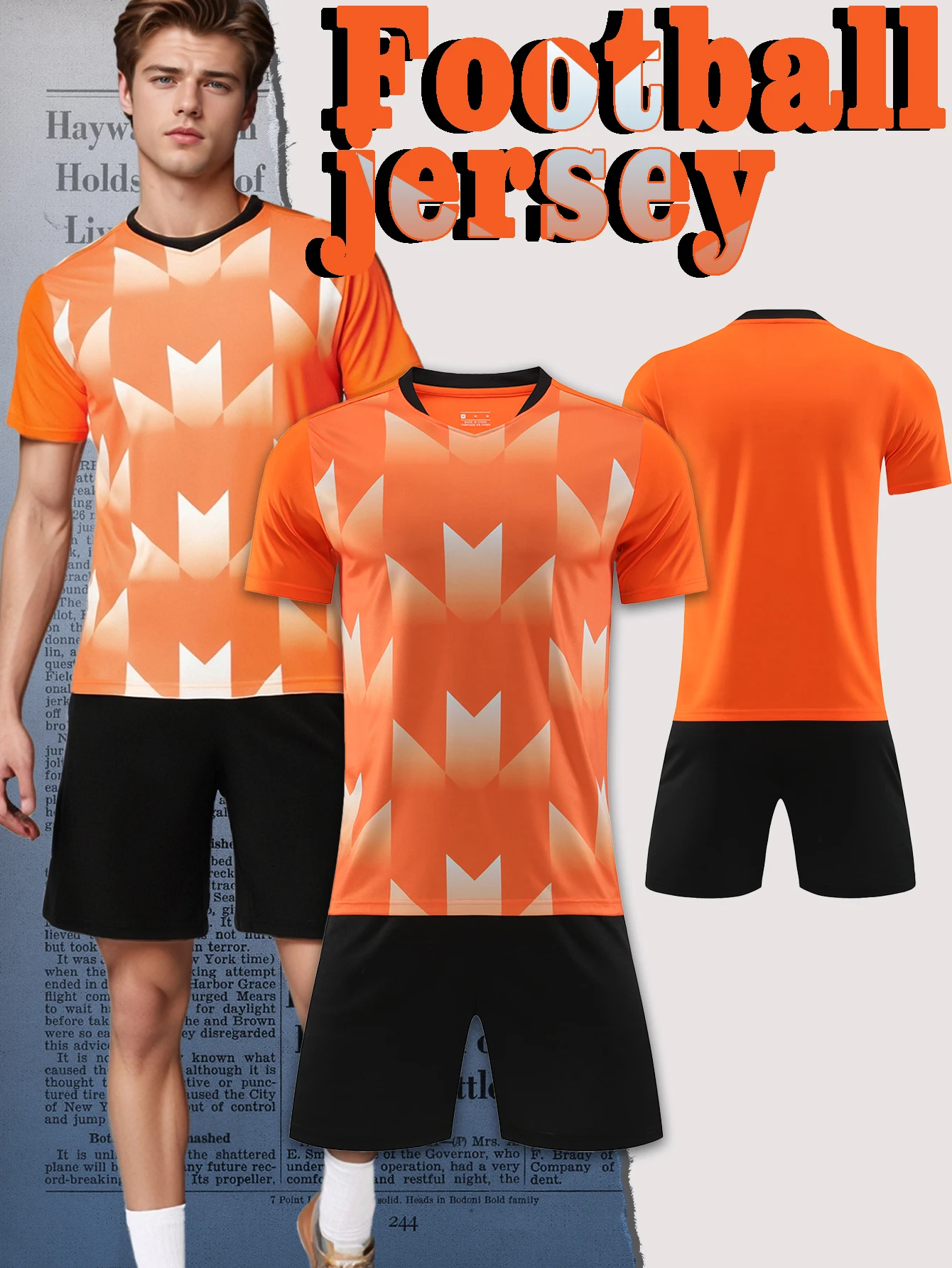 Men's Casual Sports Football Uniform round Neck Top with Fashionable Breathable Shorts Comfortable Football Suit Set
Men's Casual Sports Football Uniform round Neck Top with Fashionable Breathable Shorts Comfortable Football Suit Set