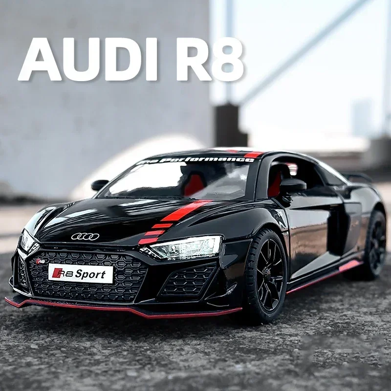 1:24 Audi R8 V10 Sport, литая под давлением игрушечная модель автомобиля из сплава, колесо, рулевое управление, звук и свет, детские игрушки, коллекционные предметы, подарок на день рождения
1:24 Audi R8 V10 Sport, литая под давлением игрушечная модель автомобиля из сплава, колесо, рулевое управление, звук и свет, детские игрушки, коллекционные предметы, подарок на день рождения
