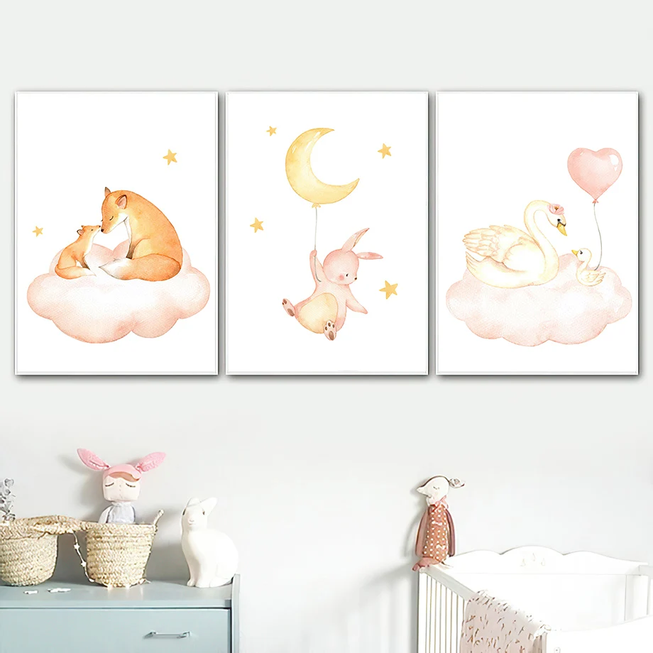 Cute Deer Rabbit Fox Sheep Goose Cloud Star Moon Wall Art Mural Posters And Print Canvas Painting Pictures Baby Kids Room Decor
Cute Deer Rabbit Fox Sheep Goose Cloud Star Moon Wall Art Mural Posters And Print Canvas Painting Pictures Baby Kids Room Decor