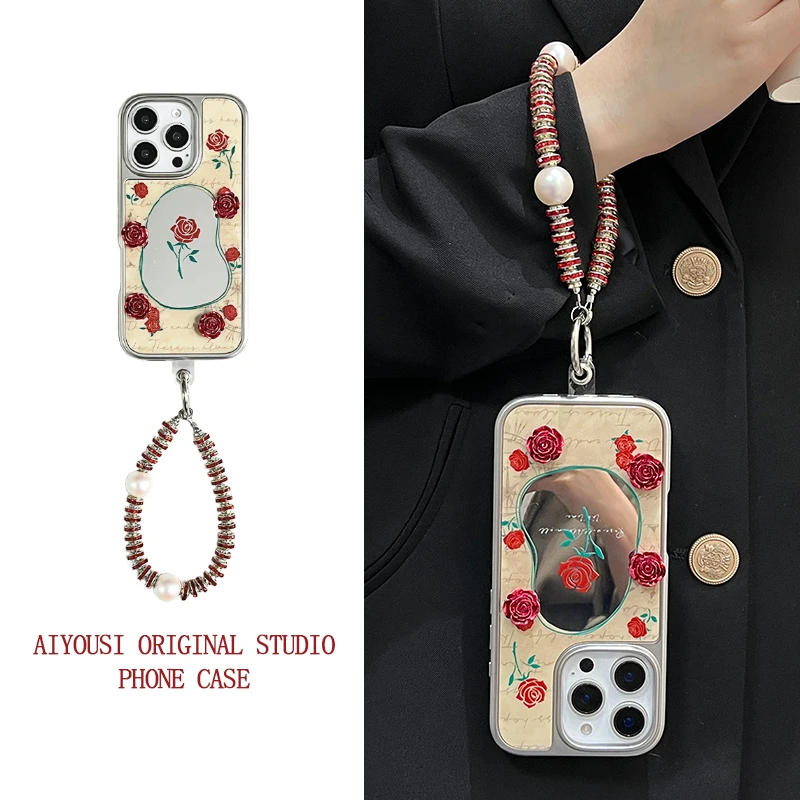 Retro Brown Stereo Red Rose Mirror for Apple 16 Case iPhone 14pro 15promax Slashproof i16pro 13promax Crossbody
Retro Brown Stereo Red Rose Mirror for Apple 16 Case iPhone 14pro 15promax Slashproof i16pro 13promax Crossbody