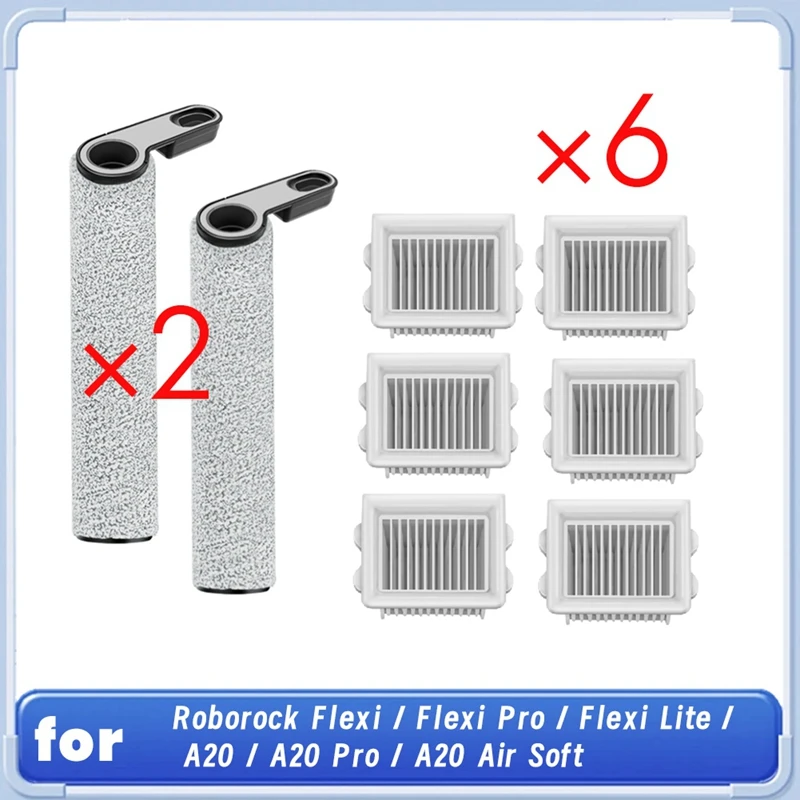 Для Roborock Flexi / Flexi Pro / Flexi Lite / A20 / A20 Pro / A20 Air Мягкий влажный и сухой пылесос Роликовая щетка-фильтр
Для Roborock Flexi / Flexi Pro / Flexi Lite / A20 / A20 Pro / A20 Air Мягкий влажный и сухой пылесос Роликовая щетка-фильтр