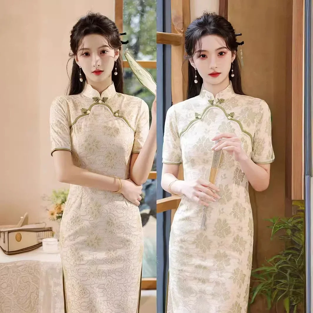 2025 Spring/Summer New Qipao New Chinese Style Composite Lace Retro Girl Young Style Qipao Dress 
2025 Spring/Summer New Qipao New Chinese Style Composite Lace Retro Girl Young Style Qipao Dress