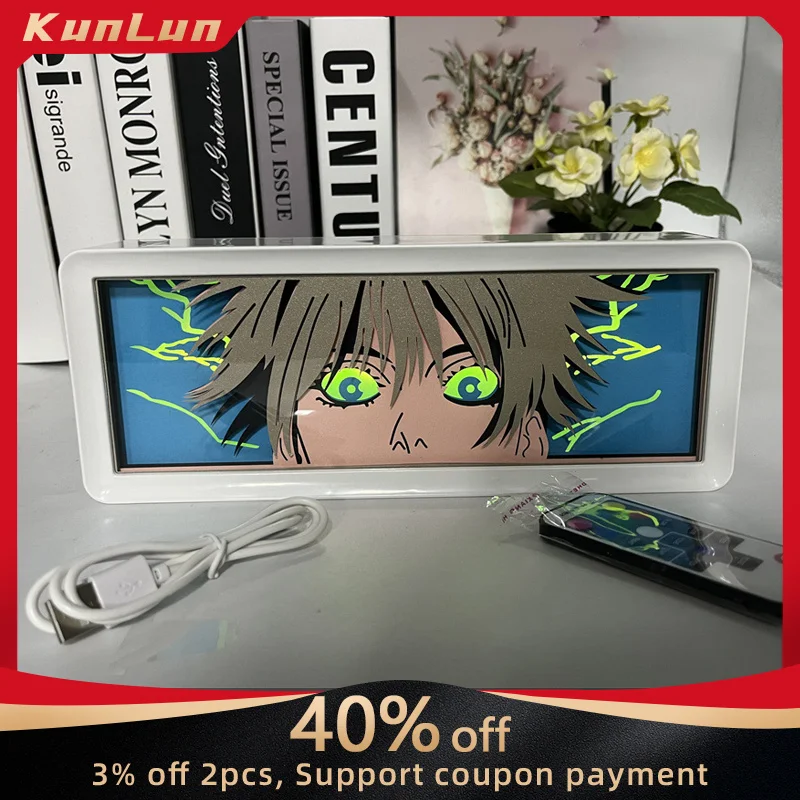 Jujutsu Satoru Gojo Figure 3D Paper Carving Lamp New Lightbox Bedside Night Light Anime Kaisen Peripherals Toys Birthday Gifts
Jujutsu Satoru Gojo Figure 3D Paper Carving Lamp New Lightbox Bedside Night Light Anime Kaisen Peripherals Toys Birthday Gifts