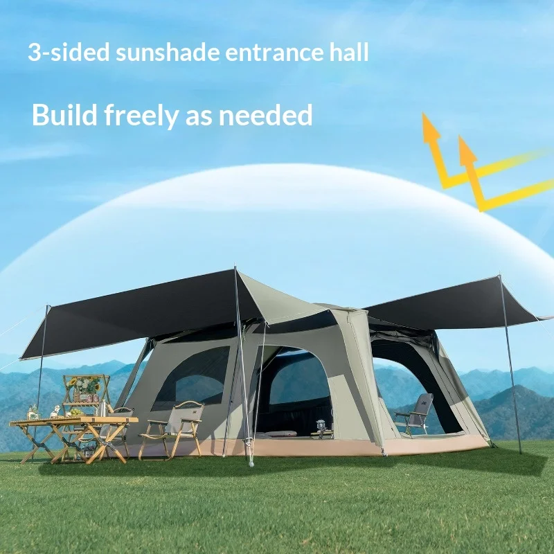 Portable Waterproof Family Camping Tent 2 Room 1 Living Space Blackout Coated Rainproof Sunshade Night Shelter Camping Tent
Portable Waterproof Family Camping Tent 2 Room 1 Living Space Blackout Coated Rainproof Sunshade Night Shelter Camping Tent