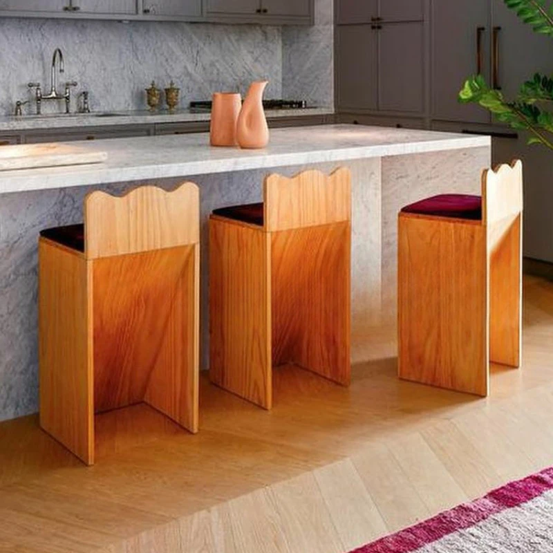 Chinese antique retro log color island table chair home designer solid wood high stool velvet bar chair
Chinese antique retro log color island table chair home designer solid wood high stool velvet bar chair