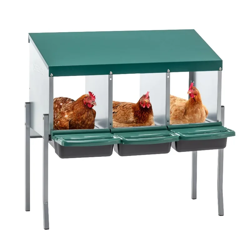 Nesting Boxes for Chickens, 3 Holes Chicken Nesting Boxes with Legs, Chicken Laying Box with Lid Cover
Nesting Boxes for Chickens, 3 Holes Chicken Nesting Boxes with Legs, Chicken Laying Box with Lid Cover