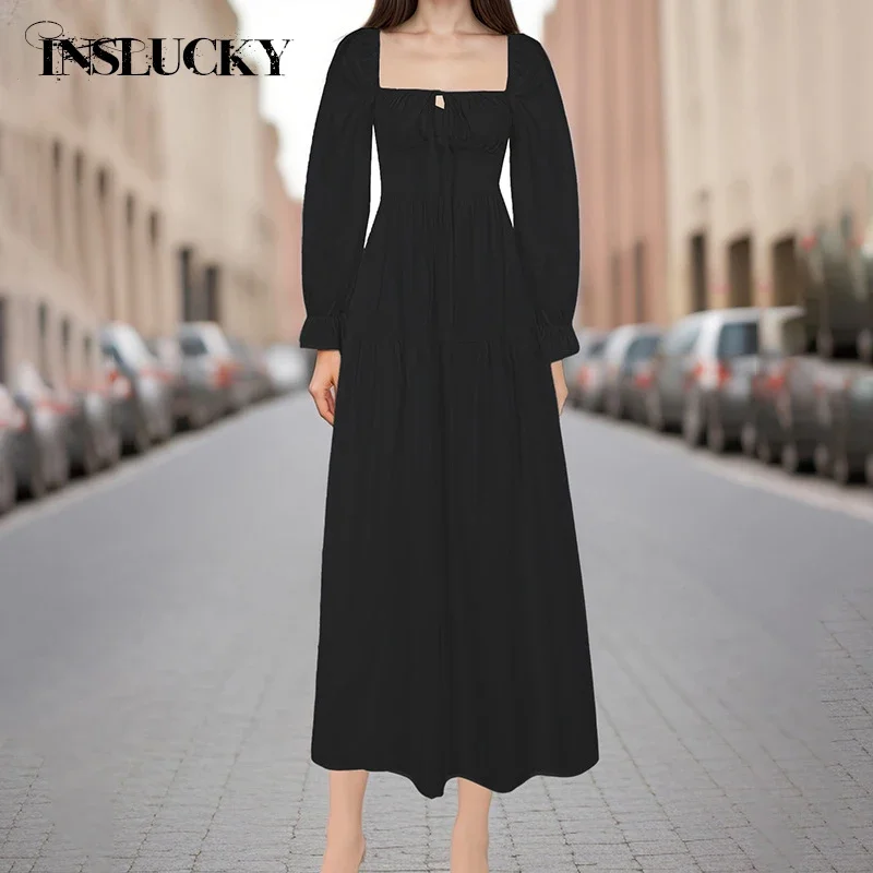 InsLucky Casual Long-Sleeved Backless A Line Holiday Dress For Women Elegant Puff Sleeve Square Collar High Waist Dresses Autumn
InsLucky Casual Long-Sleeved Backless A Line Holiday Dress For Women Elegant Puff Sleeve Square Collar High Waist Dresses Autumn