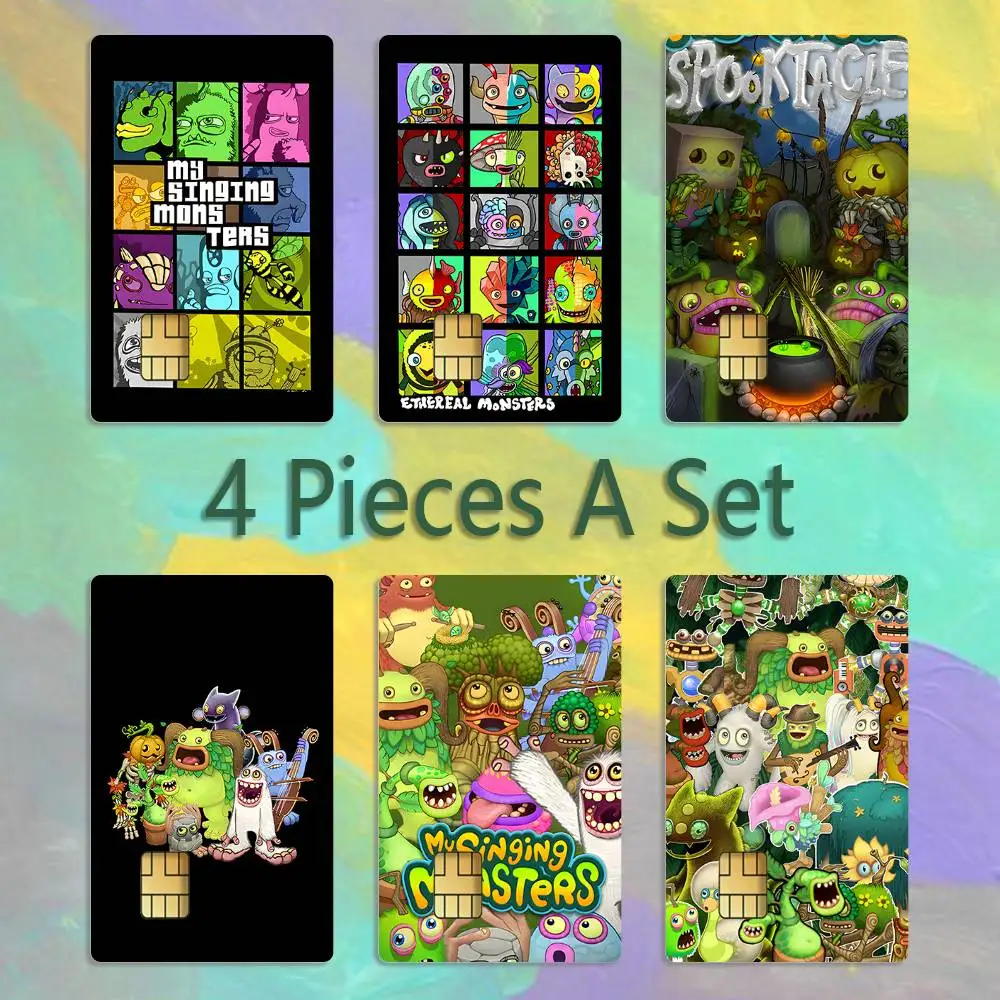 Game My Singing Monsters Credit Card 4PCS Anti-scratch Waterproof Stickers for Bank Debit Decorative Protection
Game My Singing Monsters Credit Card 4PCS Anti-scratch Waterproof Stickers for Bank Debit Decorative Protection