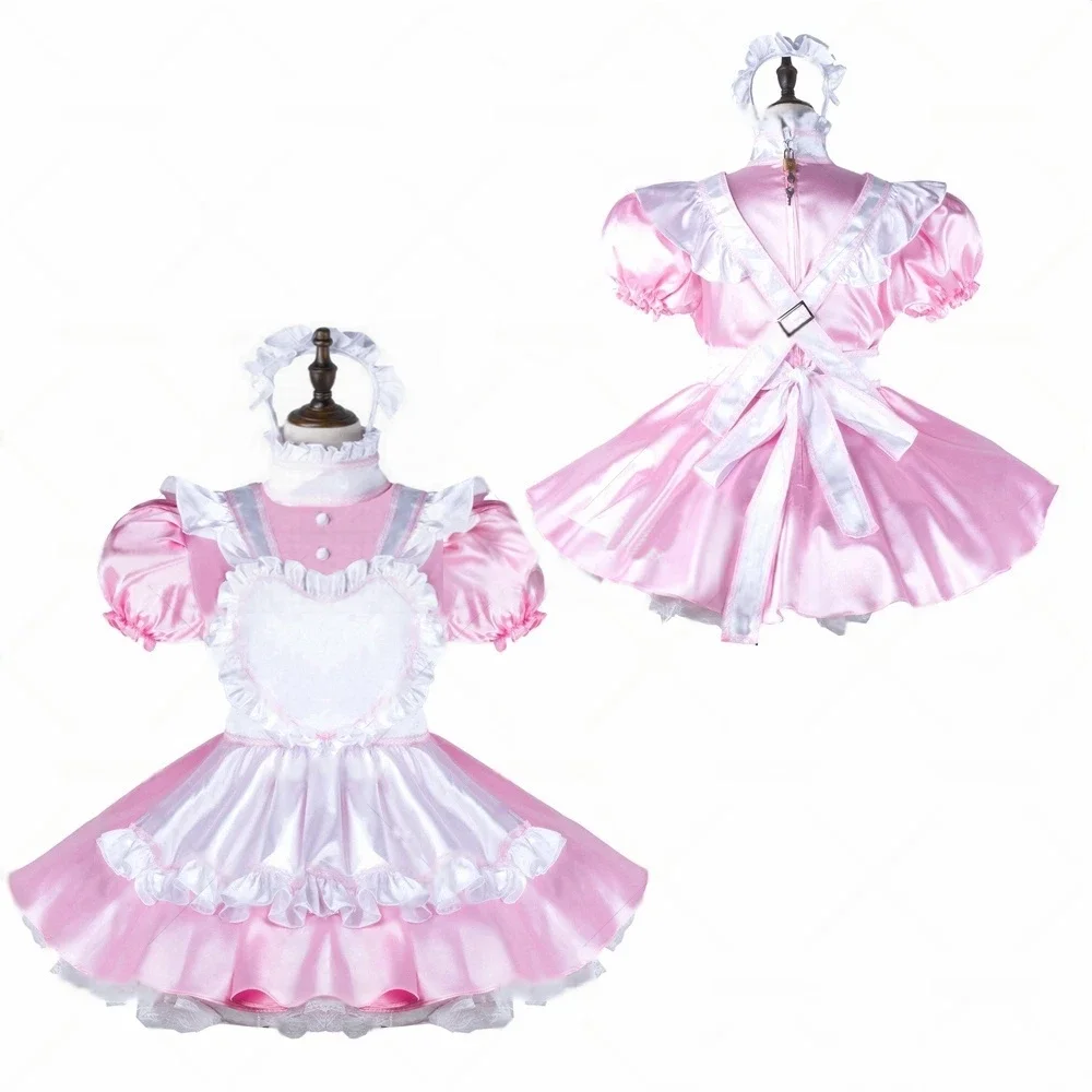 Sexy Sissy French maid pink satin heart-shaped chest, lockable ruffle edge cosplay costume customizable
Sexy Sissy French maid pink satin heart-shaped chest, lockable ruffle edge cosplay costume customizable
