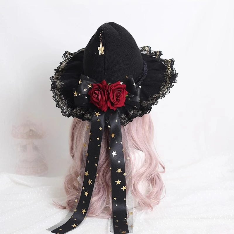 Lolita Rose Big Bow Lace Halloween Witch Hat
Lolita Rose Big Bow Lace Halloween Witch Hat