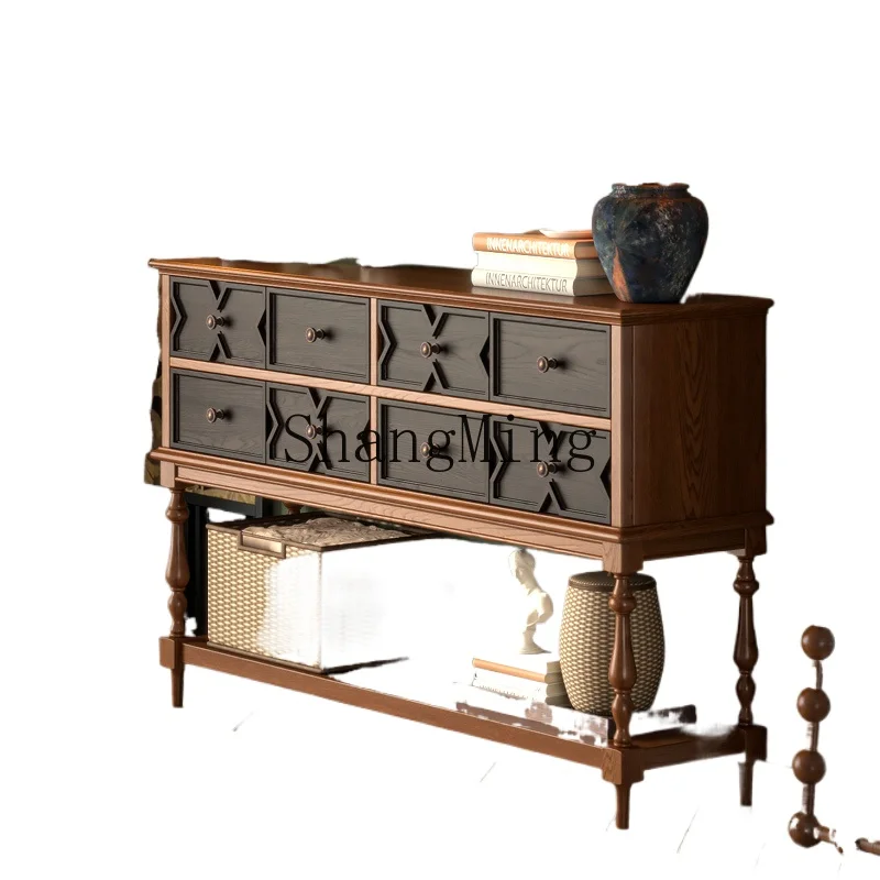 LXY solid wood porch cabinet retro living room aisle antique partition foyer wall storage table
LXY solid wood porch cabinet retro living room aisle antique partition foyer wall storage table